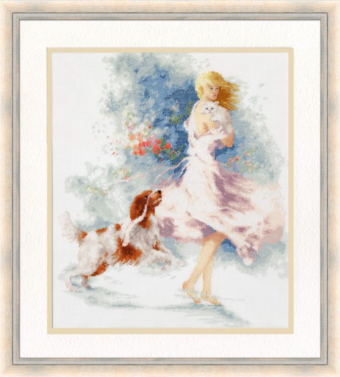 АК-003 Набор для вышивания Золотое Руно "Летний бриз" по картине Виллема Хаенраетса