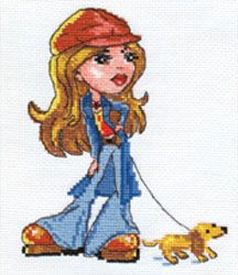 0-54  Набор для вышивания Алиса "Леди Джинс"