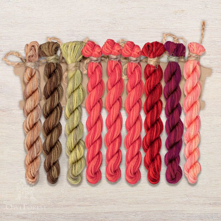 Набор ниток OwlForest для схемы «Конь-огонь» (DMC) 28 каунт в 2 нити НМул-КО043-3282