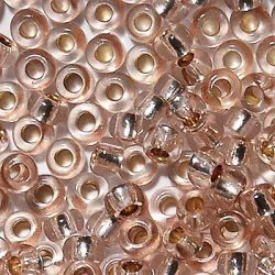 78113 Бисер карамельный прозрачный с серебряным центром (Preciosa))