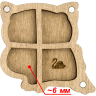 Органайзер для бисера с деревянной крышкой FLZB-101, 9,5*9см