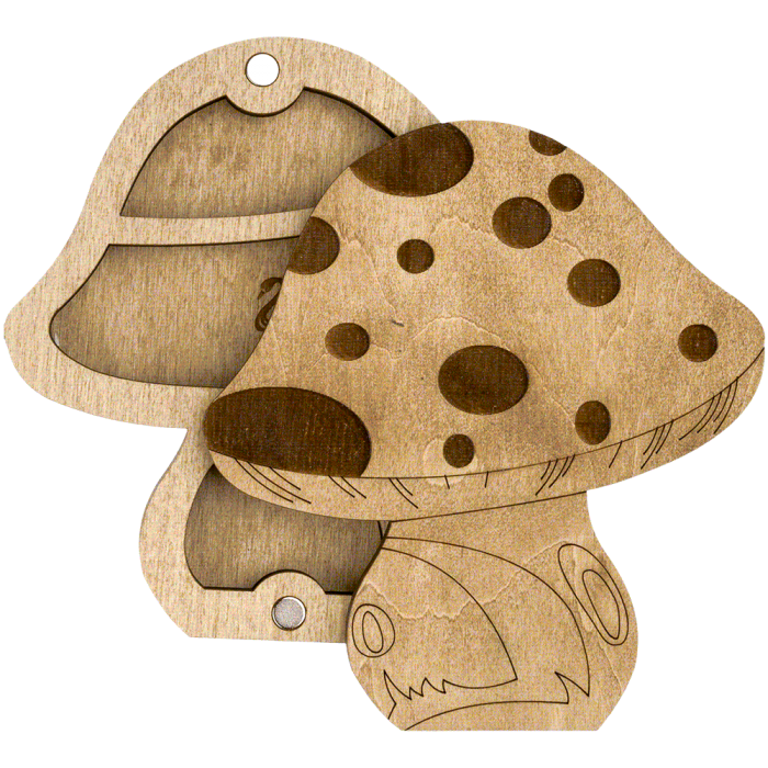 Органайзер для бисера с деревянной крышкой FLZB-103, 10*11см