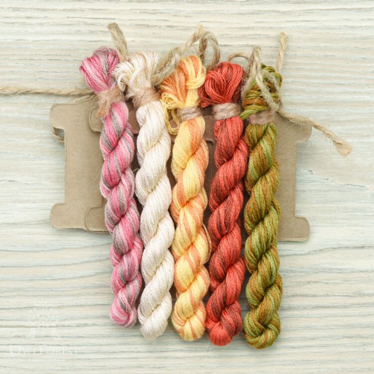 НМул-ЛР-3322-Ш Набор ниток OwlForest для схем «Лекарственные растения» (DMC) Шиповник