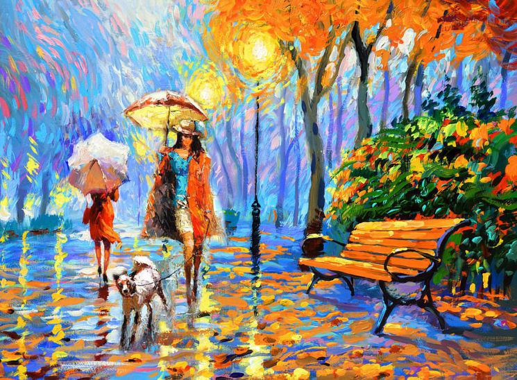 Картина по номерам Paintboy "Девушка с собачкой" худ. Дмитрий Спирос GX9976