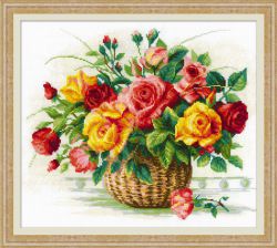 1722 Набор для вышивания Риолис "Корзина с розами"