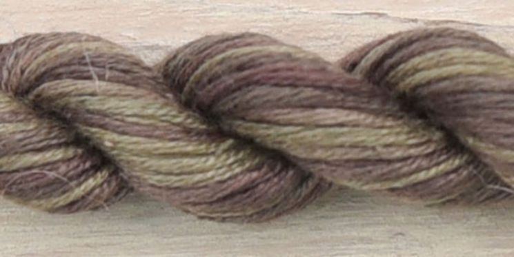 2204 Нитки ручного окрашивания OwlForest на основе ПНК, пасма 8 метров, Мореный дуб