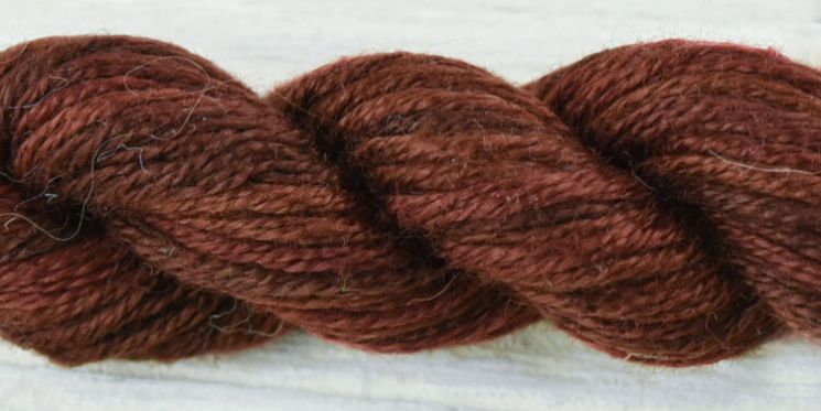 2206 Нитки ручного окрашивания OwlForest на основе ПНК, пасма 8 метров, Каштановый