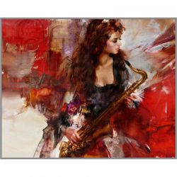 O-506 Алмазная мозаика Милато "Девушка с саксофоном"