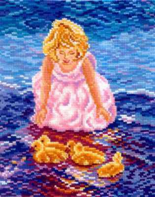 З-22 Набор для вышивания Сделай Своими Руками "Золотые утята"