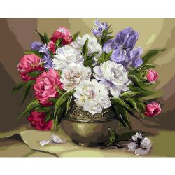 GX9454 Картина по номерам "Цветочный натюрморт-2" (худ. Anca Bulgaru)