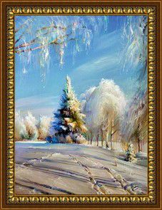 Алмазная мозаика Милато "Зимний пейзаж" R-908