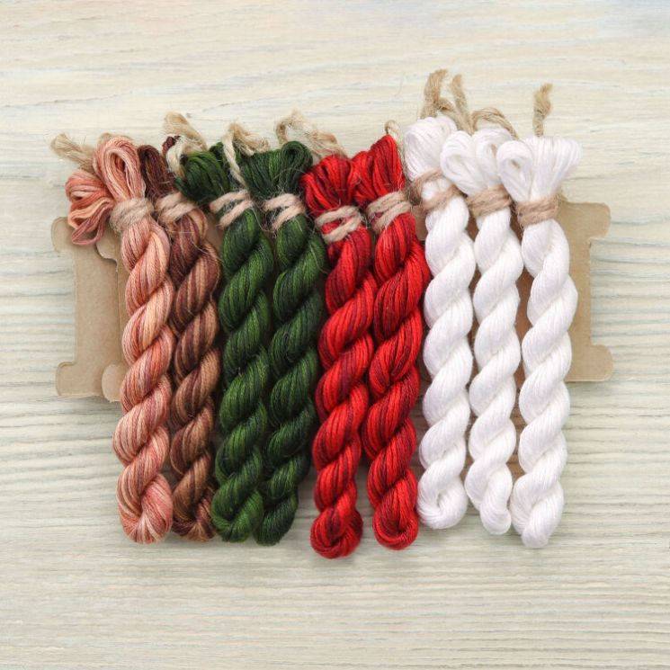 НМул-MXmas-2362 Базовый комплект ниток для схем «Merry Christmas!» (ПНК Кирова) 36 каунт в 2 нити