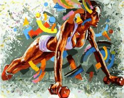 MCA1320 Картина по номерам "Спортивная девушка",  40х50 см
