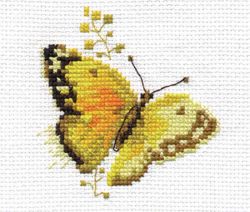 0-147 Набор для вышивания Алиса "Яркие бабочки. Желтая"