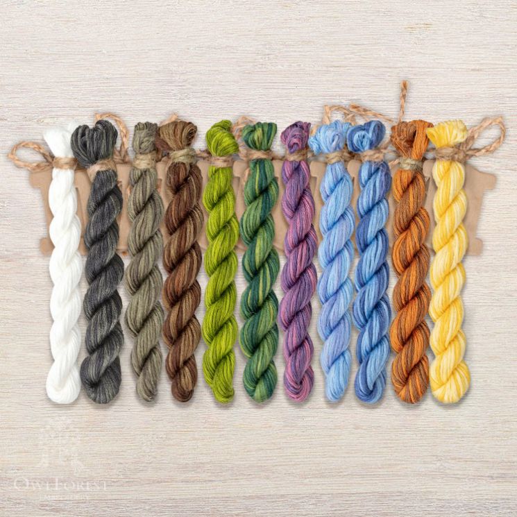 Набор ниток OwlForest для схемы «Коты прилетели» (ПНК) 40 каунт в 1 нить НМул-КтПрл156-2401 