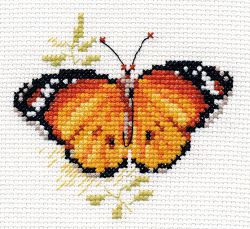 0-148 Набор для вышивания Алиса "Яркие бабочки. Оранжевая"