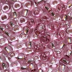 78195 Бисер розовая пудра прозрачный с серебряным центром (Preciosa)