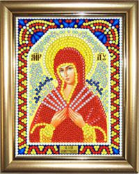 ИМРА5-003 Алмазная мозаика ТМ НАСЛЕДИЕ с рамкой "Богородица Семистрельная"
