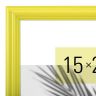 Рамка 15х21 см небьющаяся, багет 17,5 мм, пластик, BRAUBERG "Colorful", желтая, 391245