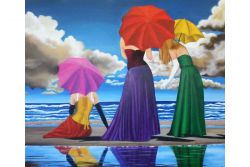 GX32369 Картина по номерам Paintboy "Три дамы у моря" 