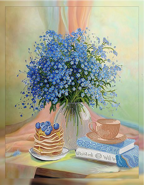 КБ-488 Схема для вышивания бисером ТМ Наследие "Натюрморт с блинами"