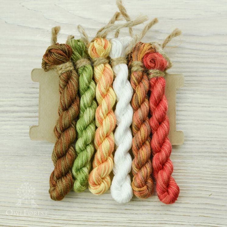 НМул-ПУ-3401 Набор ниток OwlForest для схемы «Пасхальное утро» (DMC) 36 каунт в 2 нити, 40 каунт в 1