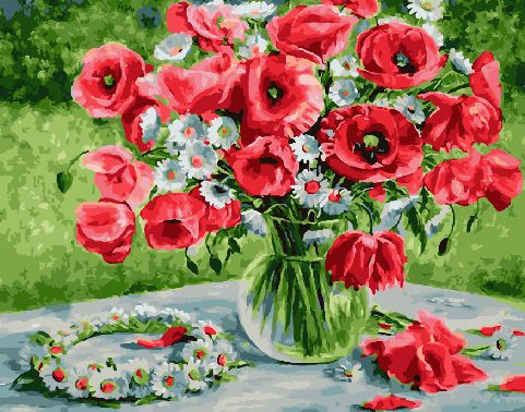 GX 30137 Картина по номерам Paintboy "Маковое великолепие"