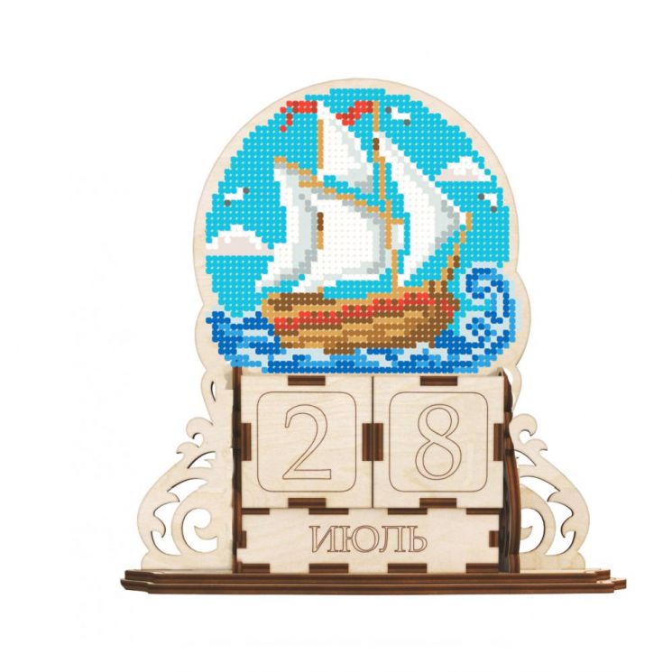 Набор для вышивания WoodStitch "Вечный календарь-6", 16*15*5, KLD-006