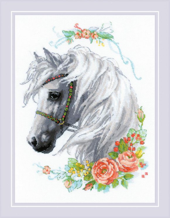1804 Набор для вышивания Riolis "Белогривая лошадка"