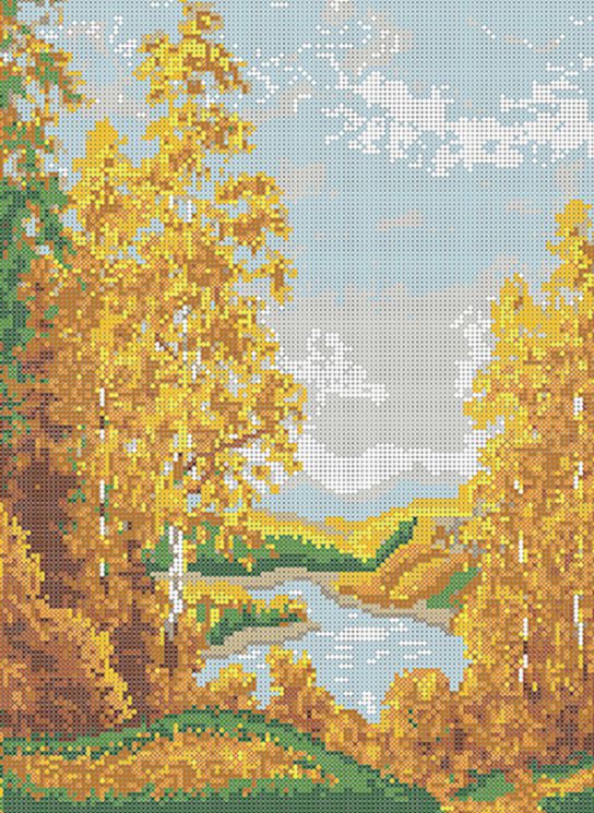 КБ-159 Схема для вышивания бисером ТМ Наследие "Золотая осень"