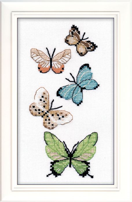 1076 Набор для вышивания ОВЕН "Бабочки"