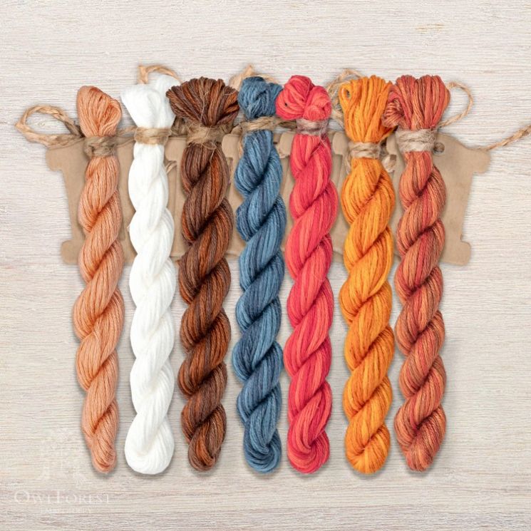 Набор ниток OwlForest для схемы «Пословицы. Без труда» (ПНК) НМул-БТР192-2322 