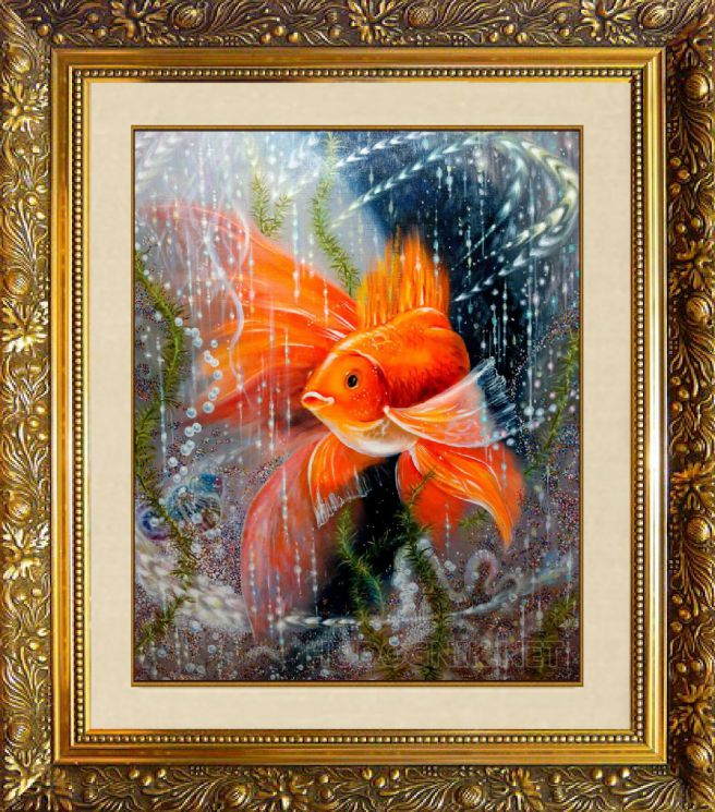 Алмазная мозаика Милато "Золотая рыбка" F-369
