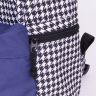 Рюкзак BRAUBERG SYDNEY универсальный, карман с пуговицей, бело-синий, узор клетка, 38х27х12 см, 228840