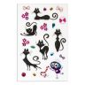 Наклейки гелевые "Изящные кошки", многоразовые, блестящие со стразами, 10х15 см, ЮНЛАНДИЯ, 661839