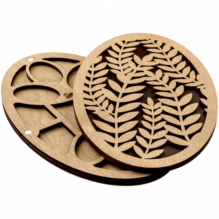 Органайзер для бисера с деревянной крышкой ВОЛШЕБНАЯ  СТРАНА FLZB-057 12*19.5см, 16 ячеек