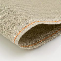 3609/11 Ткань равномерного плетения Zweigart Belfast (100% лен) 32ct, цвет сырой лен с люрексом