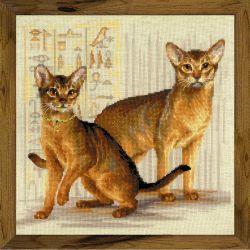 1671 Набор для вышивания Риолис "Абиссинские кошки"