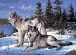 БСА2-001 Алмазная мозаика Наследие "Волчья пара"