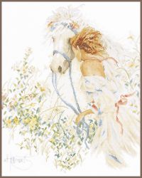 PN-0007952 Набор для вышивания LANARTE "Horse And Flowers"