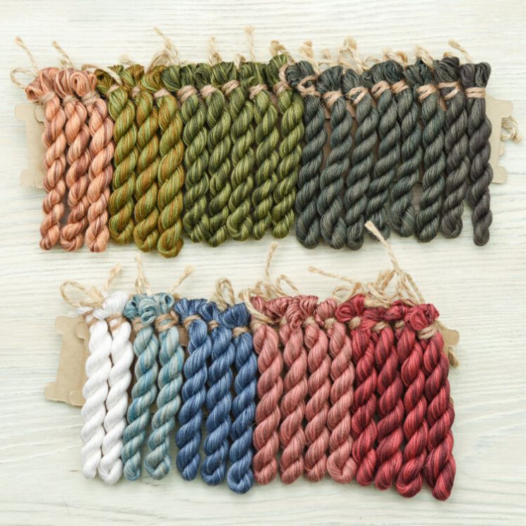 НМул-ВС105-2362 Набор ниток OwlForest для схемы «Вечноцветущий сад» (ПНК) 36 каунт в 2 нити