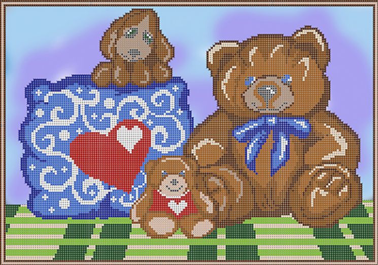 КБ-204 Схема для вышивания бисером ТМ Наследие "Любимые игрушки"