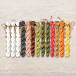 НМул-М186-2283 Набор ниток OwlForest для схемы «Матрешки» (ПНК) 28 каунт в 3 нити