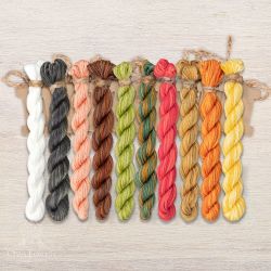 НМул-М186-2401 Набор ниток OwlForest для схемы «Матрешки» (ПНК) 40 каунт в 1 нить