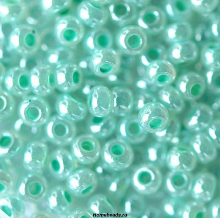 Бисер Preciosa 37358 бирюзовый жемчужный
