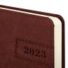 Ежедневник датированный 2023 А5 138x213 мм BRAUBERG "Imperial", под кожу, коричневый, 114034