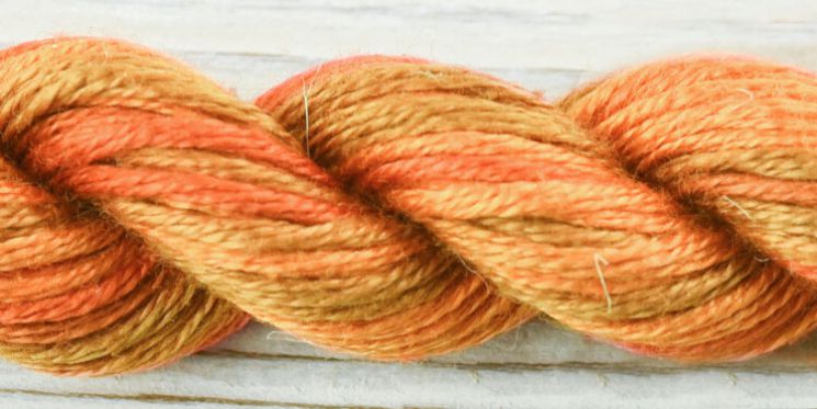2607 Нитки ручного окрашивания OwlForest на основе ПНК, пасма 8 метров, Лисий хвост