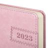 Ежедневник датированный 2023 А5 138x213 мм BRAUBERG "Imperial", под кожу, розовый, 114038