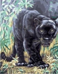 МСА659 Картина по номерам Paintboy "Черная пантера"