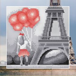 БСА25-055 Алмазная мозаика ТМ Наследие "Девочка в Париже"